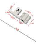 Heavy Duty 8Mm Linear Motion Shaft And 650Mm Hardened Steel Guide Rod Paired With Four SCS8UU Slim Ball Bearings Alongside SK8 Aluminum Slide Blocks showing parts with measurements.