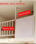 Standard hole display for Smooth Operator Electric Attic Ladder Pull Down Staircase with measurements 80cm x 90cm.