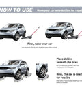 How to use Whopping 6000 Lb Capacity Car Wheel Dollies Set Of 4 Heavy Duty Steel with car raised and positioned for repairs.