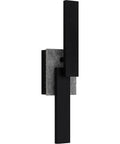 Hella Tough Outdoor Wall Lantern Featuring Integrated LED Lighting In Earth Black Coating With Ceramic Slate Backplate And Coastal Armor Aluminum Build For Heavy Duty All Weather Shield And Sleek Modern Vibe side view showing modern design and materials