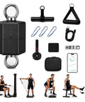 Badass Heavy Duty Grip Strength Tester And Isometric Force Meter With App Tracking includes digital gauge, straps, and accessories for serious training.
