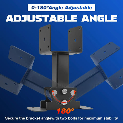 Badass Dual Adjustable Roof Riser Brackets Heavy Duty Roof Support Mount with adjustable angle for secure fitting.