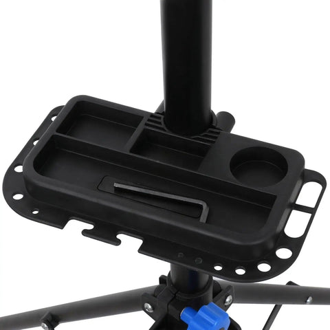 Adjustable 42.5 To 74 Inch Bike Repair Stand Portable Foldable Bicycle Workshop Rack tray with tool slots and stable steel frame