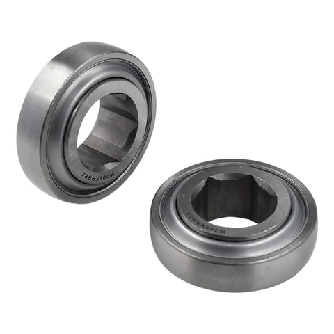 Set Of Two Heavy Duty Hex Bore Bearings Built Tough For Farm Grinds Corrosion Resistant Design Slides Into John Deere And Case Balers.