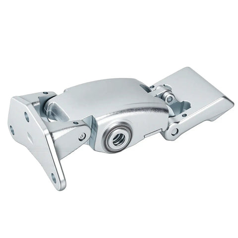 Built Like A Tank Rear Door Hinge Using Premium Steel Alloy, heavy duty part for Ford Transit 2014+, silver metal finish.