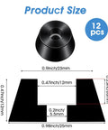 Heavy Duty Rubber Feet Speaker Isolation Pads Enhance Audio With Carbon Steel Screws shown in size dimensions of 0.9 inch and 0.47 inch.