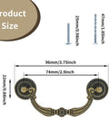 Badass Vintage Bronze Bail Drop Cabinet Pulls 4 Pack Rustic Drawer Handles For Kitchen Cupboards And Furniture Heavy Duty Solid Zinc Alloy. Size 4.5 x 2.9 inch.
