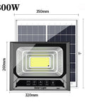 JUDYSSY Solar Led Flood Light, Ip67 Waterproof Outdoor Light Villa, Garden Lig, White-800W EU with solar panel dimensions
