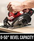 Heavy Duty 20V Cordless Circular Saw With Kickass Battery Life And Smooth Wood Cutting Performance For Weekend Warriors Hella Easy Handling in use on wood.