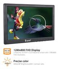 10 Inch IPS LCD Monitor With 1280x800 Resolution displaying vivid color bird image, highlighting 178 degree view.