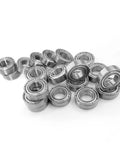Premium 2 Piece Deep Groove Ball Bearings 304 Stainless Steel Heavy Duty Precision 6011 Double Sealed Design stacked together.