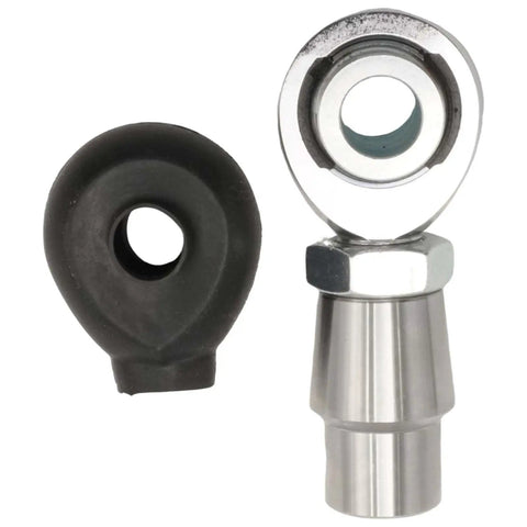Beefed Up 3/4 Inch Chromoly Heim Joint Rod End Kit featuring black rubber and chrome finished rod ends for heavy duty upgrades.