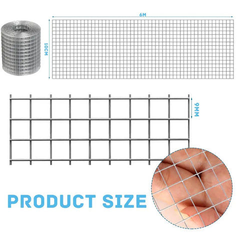 Sturdy Galvanized Hardware Cloth Wire Mesh Roll 4In X 20Ft Chicken Wire Fence For Garden Fencing Animal Barrier Poultry Coop And DIY Projects Welded Mesh Hot Dipped Rust Resistant Fine Mesh details and product size.