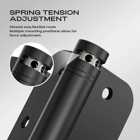 Top Notch Self Closing Door Hinges Heavy Duty Spring Mechanism Quiet Auto Shut with tension adjustment feature