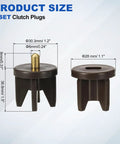 Hella Durable Replacement Clutch Plugs For 1.5 Inch Roller Blinds, Universal 28mm Curtain Rod Repair Kit showing detailed product dimensions.