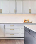 Modern kitchen with Ten Pack 5 Inch Satin Brass Cabinet Pulls Heavy Duty Brushed Brass Handles For Kitchen Cabinets