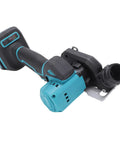 No Nonsense Professional Grade Compact Cordless Mini Circular Saw Featuring 3 Inch Razor Sharp Blade and Integrated Dust Collection Shroud.