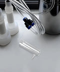 Goat Milking Cup Spare Part For Sheep And Goats White Plastic Milking Cup For Mobile Use On Busy Farms Easy Cleaning Efficient Suction And Milk Flow Dairy Farm Milking Equipment Replacement Part, clear plastic tube and white cup parts