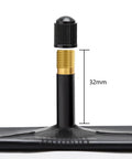 Schrader valve close-up of Two Heavy Duty 14 Inch Bike Inner Tubes With Schrader Valve 45/57-254, puncture-resistant, E-bike ready