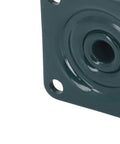 Heavy Duty Leveling Casters With No Sweat Ratcheting Height Adjustment And Ball Bearing Smooth Roll Wheels close-up of mounting plate detail.