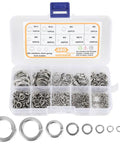 Heavy Duty Pro Grade Spring Lock Washers Kit With 480 Pieces In 9 Sizes, 304 Stainless Steel Split Washers For Car, Furniture, And Home Maintenance, Anti Loosening Design Keeps Fasteners Tight And Rust Free. Assorted sizes in storage case