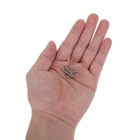 800 Pcs Round Head Self Tapping Screws M2 Carbon Steel Assorted Kit shown in hand for size reference.