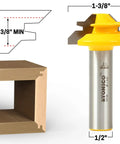 Lock Miter Router Bit Set For Fast Clean 90 Degree Joints With Interlocking Profile 3 Bit Kit 45 Degree Cut Half Inch Shank