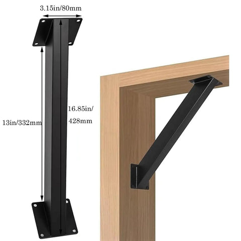Beefed Up Heavy Duty Connector Bracket Kit For Pergolas And Wooden Structures 8 Piece Set With Post Brackets And Beam Angle Brackets 45 Degree Steel Supports Powder Coated Black Easy Install