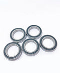 Hardened Steel Ball Bearings 6803 2RS 17X26X5 MM Double Sealed set of five with smooth rolling action for machines.