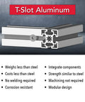 Badass 45X45mm T Slotted Aluminum Extrusion Bar With Heavy Duty Build And Hella Smooth Anodized Finish For Custom Rails Knocking Out Diy Projects At Sixty One Zero mm Length showing T-slot profile and features.