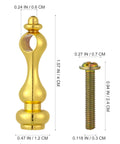 Rock Solid Eight Piece Brass Gallery Rails Kit featuring heavy duty metal spindle connectors and exact screw matchups for kitchen cabinets.