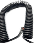 Tough As Nails Coiled Extension Cord With 6 Meter Extra Reach, Heavy Duty 4 Core Pure Copper Spiral Power Cable close-up showing coiled design