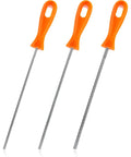 Three Piece Chainsaw Chain Sharpening File Set With Round Steel Files And Plastic Handle Includes Five Thirty Second Inch, Seven Thirty Second Inch, And Three Sixteenth Inch Sizes For Fast, Precise Chain Maintenance