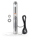 Deep Well Submersible Pump 1HP 230V 60Hz Stainless Steel 4 Inch Well Pump With 27 GPM At 204 Ft Head, 33 Ft Cord, Check Valve