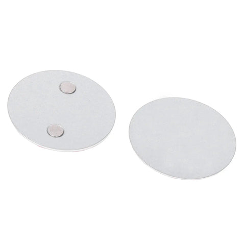 Hella Secure Magnetic Base For Smoke Detectors Drill Free Mounting Pads strong pull power, oval galvanized steel magnetic pads, pack of two.