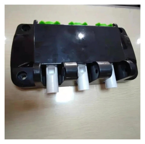 Handy Manual Discharge Valve For Ice Cream Machine With Flexible Soft Parts, Quick Fit For Various Models, Smooth Operation, Reliable Seal, And Durable Components For Consistently Creamy Scoops black plastic valve with white levers
