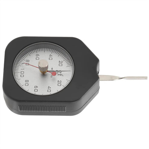 Pocket-Sized Dial Tension Meter Featuring Double Pointer for Rock-Solid Gram Force Testing 100g Max Range and 2g Graduated Scale.