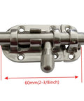 Built Like A Tank Marine Grade 316 Stainless Steel Barrel Bolt Locker Latch 60mm slide lock for boats and doors.