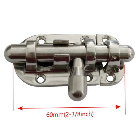 Built Like A Tank Marine Grade 316 Stainless Steel Barrel Bolt Locker Latch 60mm slide lock for boats and doors.