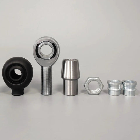 Built Tough Heavy Duty Chromoly Heim Joint Kit 3/4-16 Pair Of Right And Left Thread Rod End Bearings with jam nuts and protective boots.