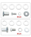 M10 and M14 accessories for Sweet Heavy Duty Angle Grinder To Wall Groove Cutter Adapter, includes bolts and washers.