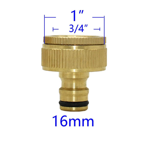 Leakproof Brass Hose Fittings Set 20 Pieces One Half Inch Three Quarter Inch One Inch Quick Connectors For Garden Faucet Adapters Copper Watering Connectors Drip Irrigation And Outdoor Hose System Easy Install, 3/4 in brass hose connector, 16mm