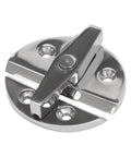 Rock Solid Marine Grade 316 Stainless Steel Round Twisting Lock Boat Latch Saltwater Ready Door Catch 58mm polished silver finish