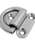 Four Pack Marine Grade Stainless Steel Folding Pad Eyes One Quarter Inch With Friction Lock For Boats Deck Rigging Hardware