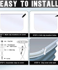Window Well Cover Clips Outside Hardware Kit With Screws For Basement Egress Windows, heavy duty clip install steps