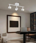 Arcfox 24W Three Light LED Track Lighting Kit with Dimmable Rotatable Heads 3000K installed in modern office setting