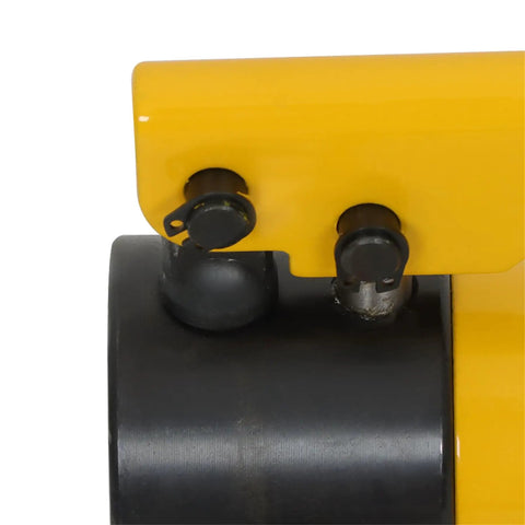 Close-up of rotatable ON/OFF switch on Beefy 10 Ton Hydraulic Knockout Punch Driver Kit For Electrical Conduits Half Inch To Two Inch Holes With 6 Dies