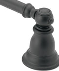 Kingsley Collection 24 Inch Bathroom Towel Bar Single Wall Mount With Oil Rubbed Bronze Finish bracket detail close-up
