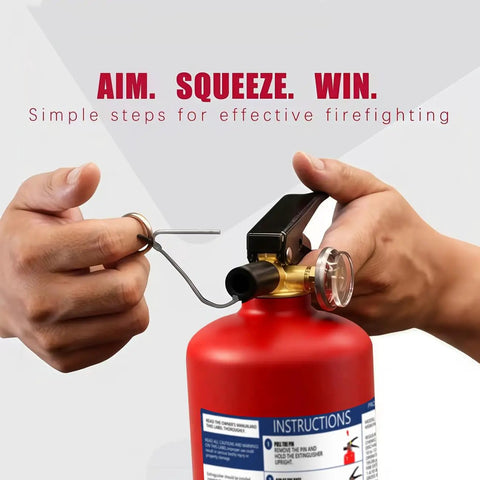 This 2.5 Lb Abc Fire Extinguisher Is A Total Game Changer For Home Garage And Car Safety As the user pulls the safety pin out.