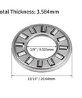 Top Shelf Chromium Steel Thrust Needle Roller Bearings With Washers 3/8 Inch Bore 13/16 Inch Outer Diameter 5/64 Inch Thick close-up image of the washer.